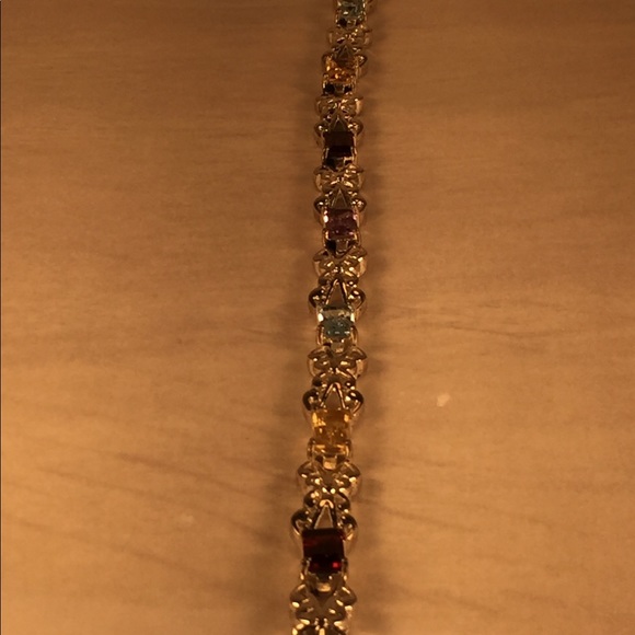 Beautiful Multi-stone Sterling Silver Bracelet - Picture 5 of 8